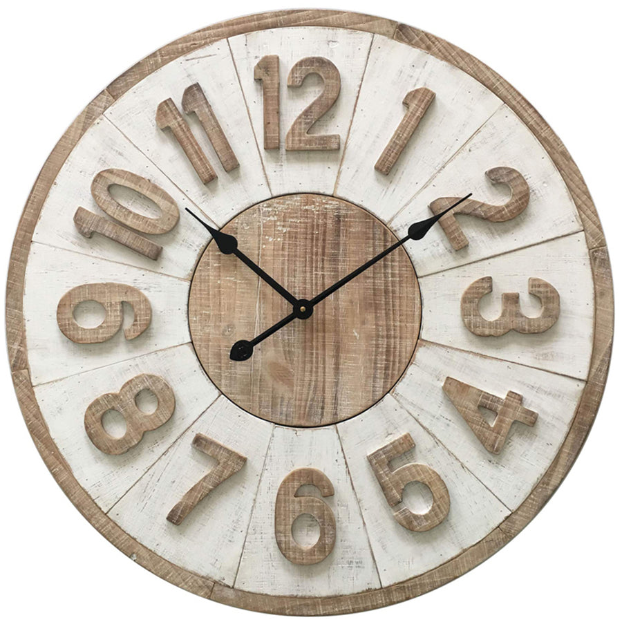 Hamptons Giro 70cm Wooden Wall Clock