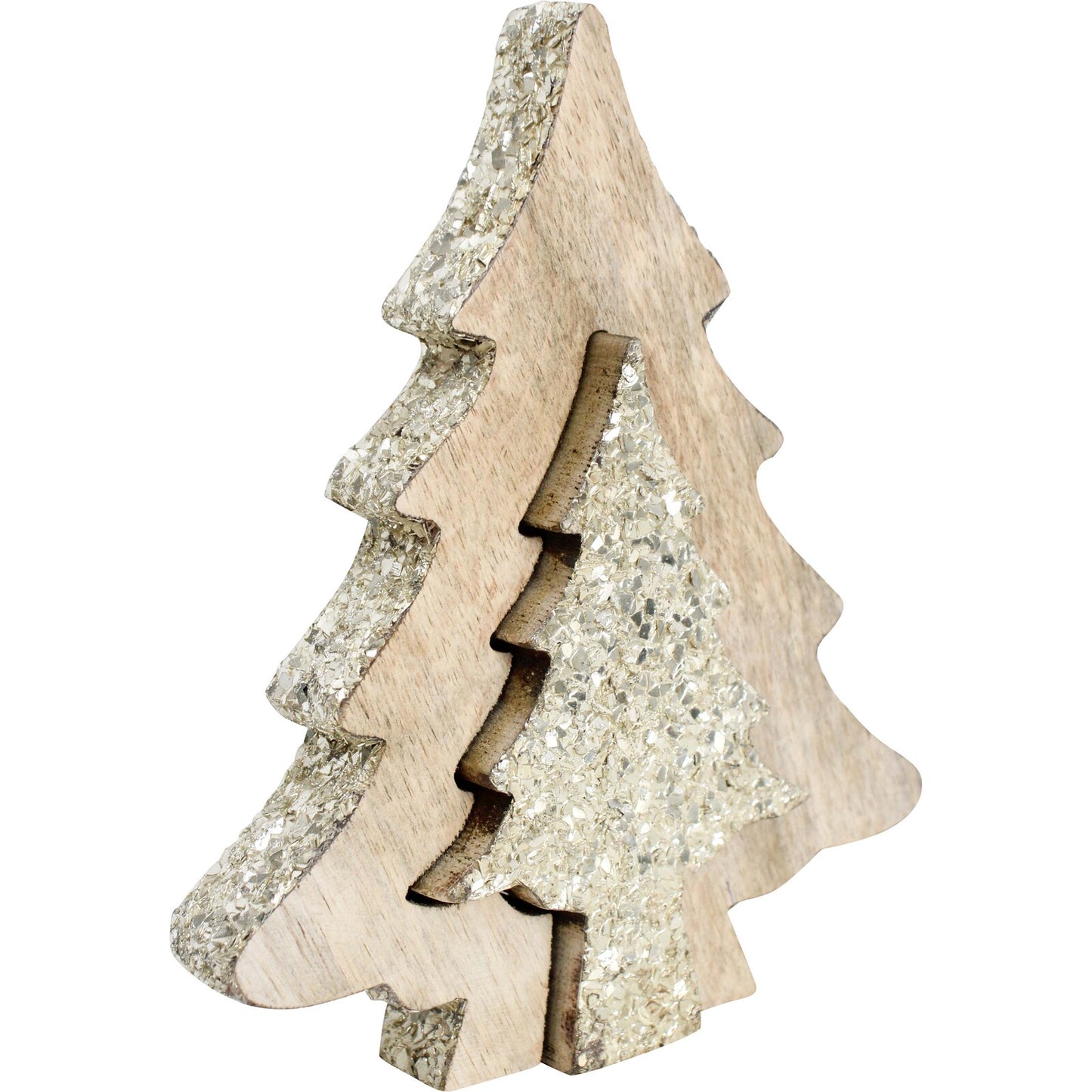 Mango Wood Dual Champagne Gold Christmas Dual Tree