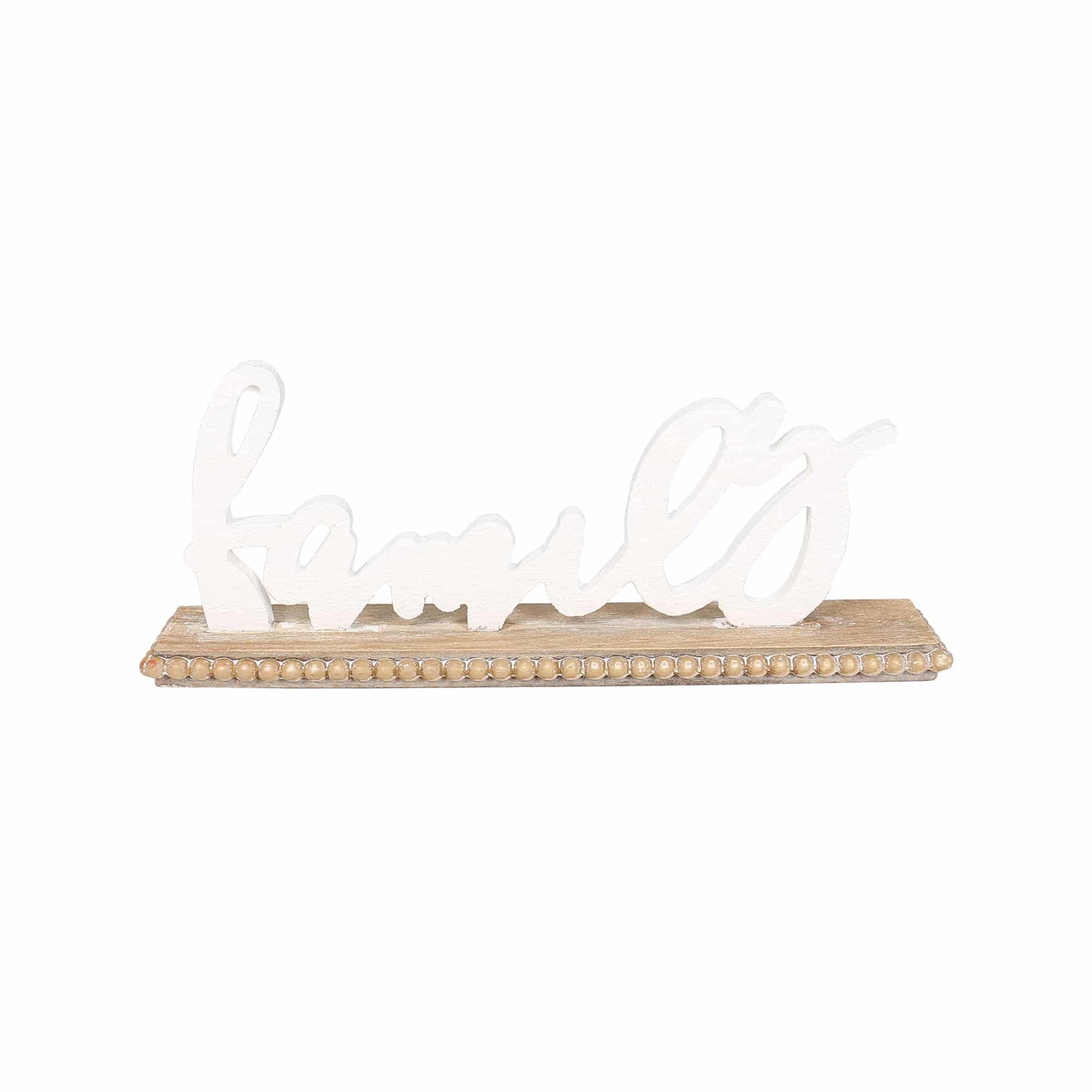 Beaded Family Script Sign
