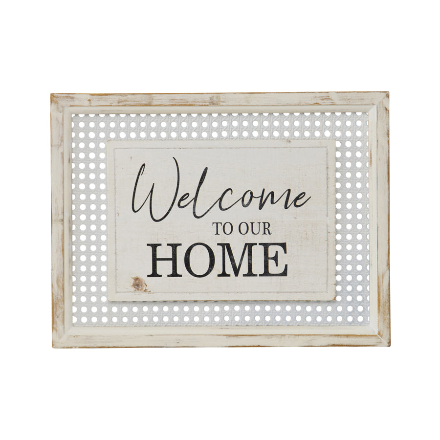 Hamptons Rustic Welcome Home Wall Sign