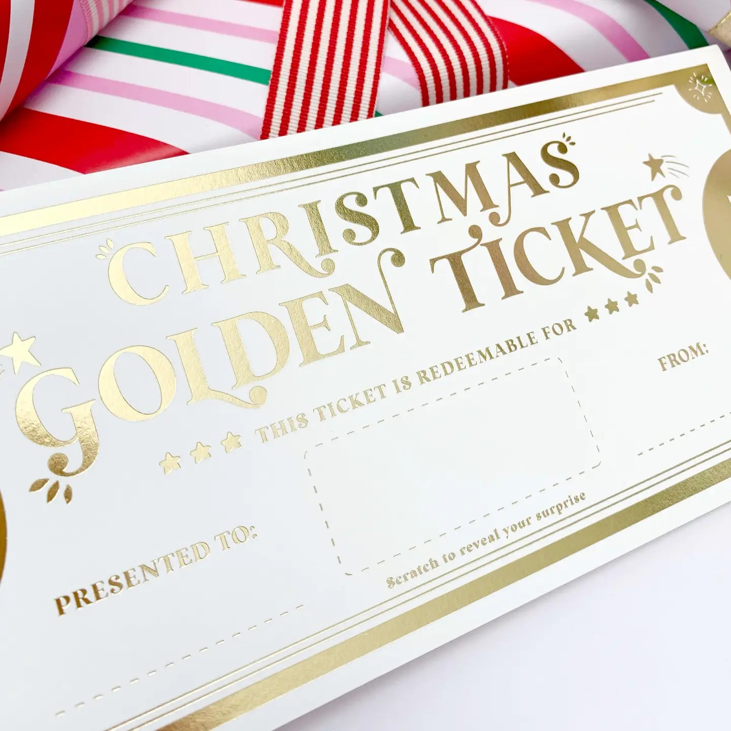 Scratch-Off Christmas Golden Ticket Gift Voucher