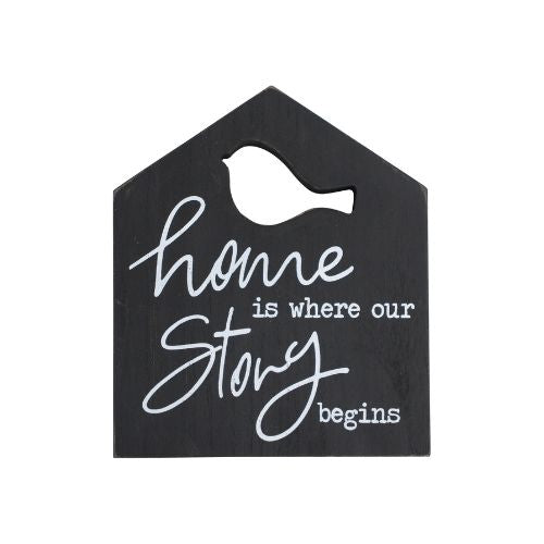 Black Bird Home Quote Sign