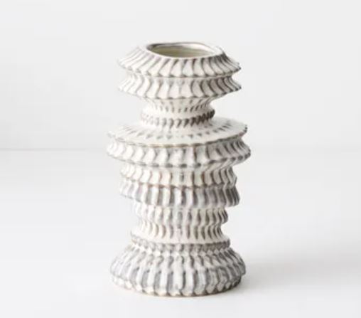 Asymmetrical Orane Vase Pot