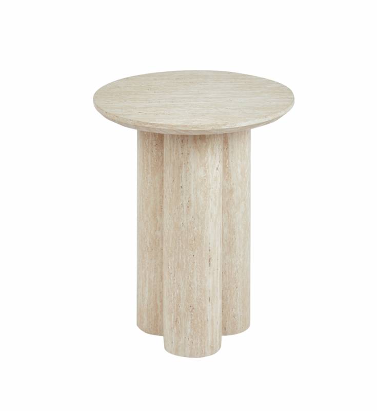 Mietta Travertine Side Table