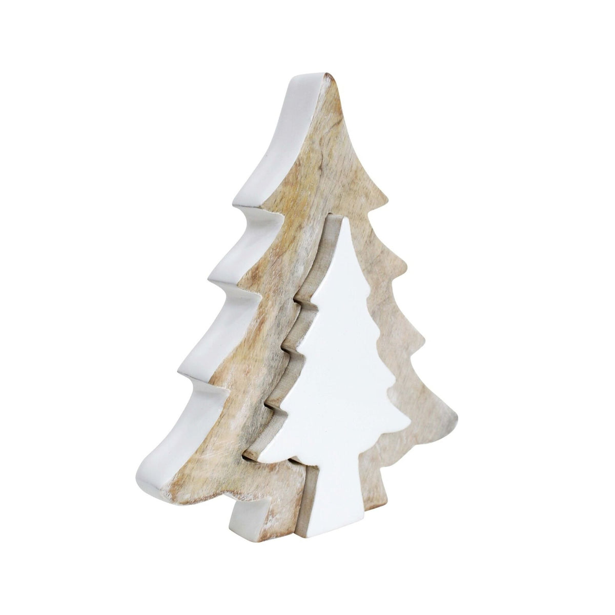Mango Wood Dual White Natural Tree