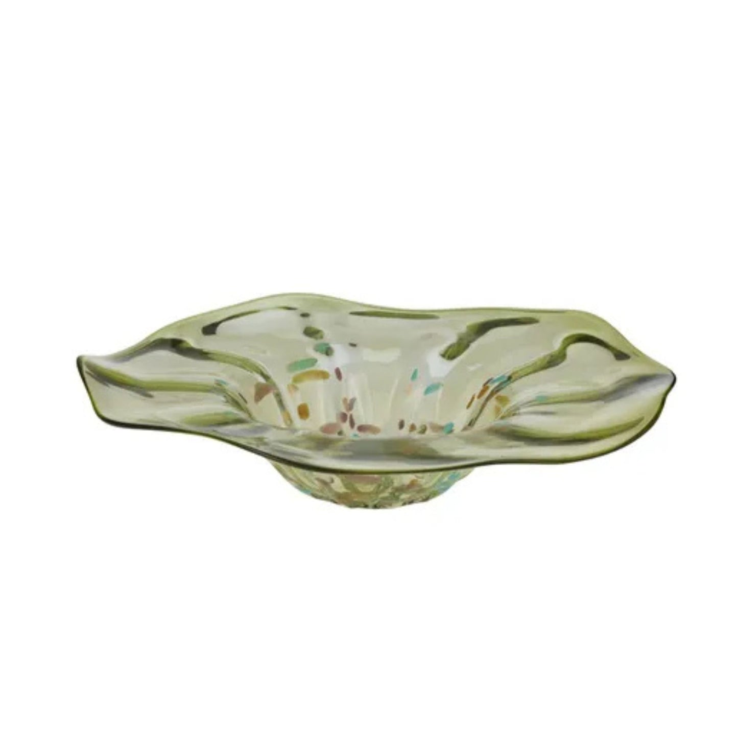 Messina Glass Platter Green