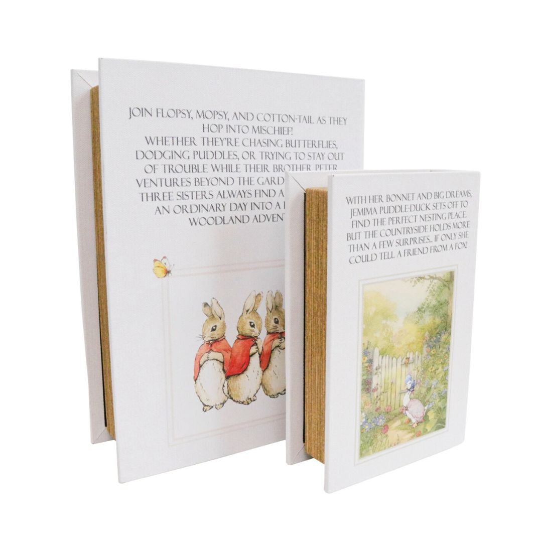 Set Of 2 - Peter Rabbit & Friends Book Boxes