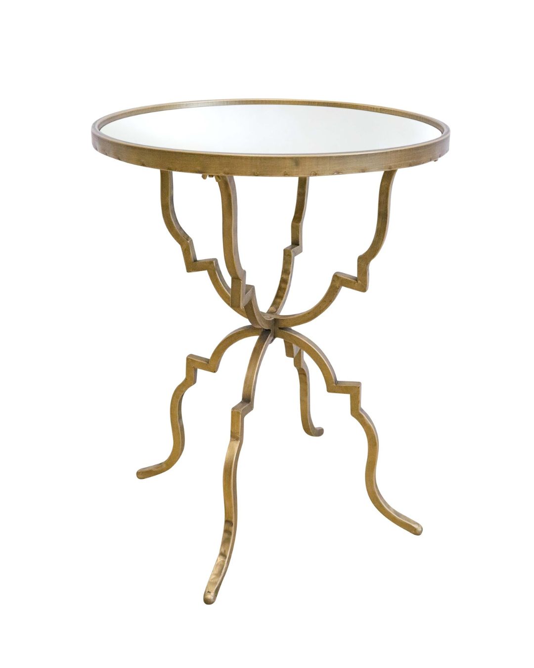 Morocco Aged Gold Mirrored Side Table