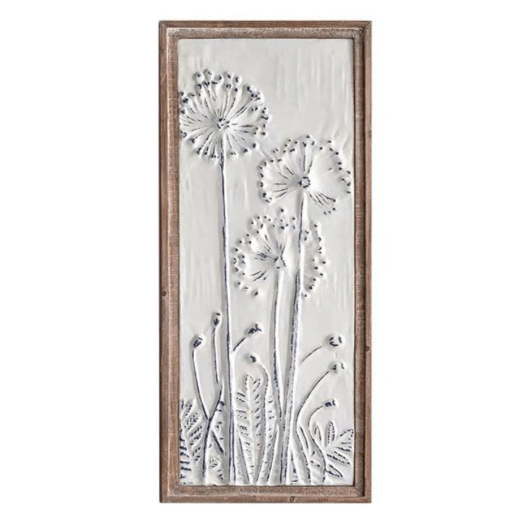 Wildflowers Tall Hand Pressed Wall Art