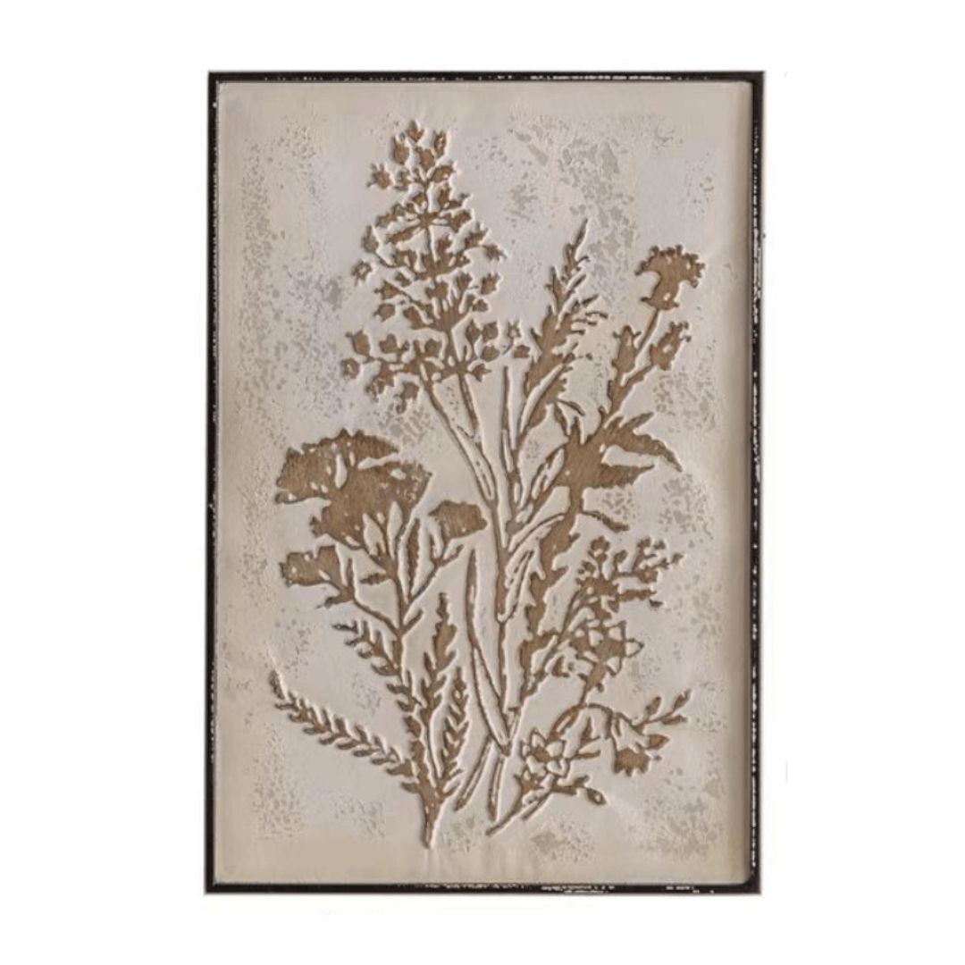 Homestead Botanica Hand Pressed Metal Rustic Art Style 1