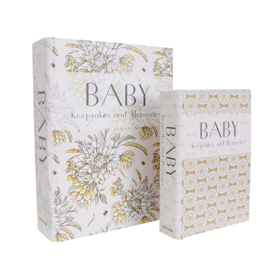 Set Of 2 Baby Memories Keepsake Book Box's
