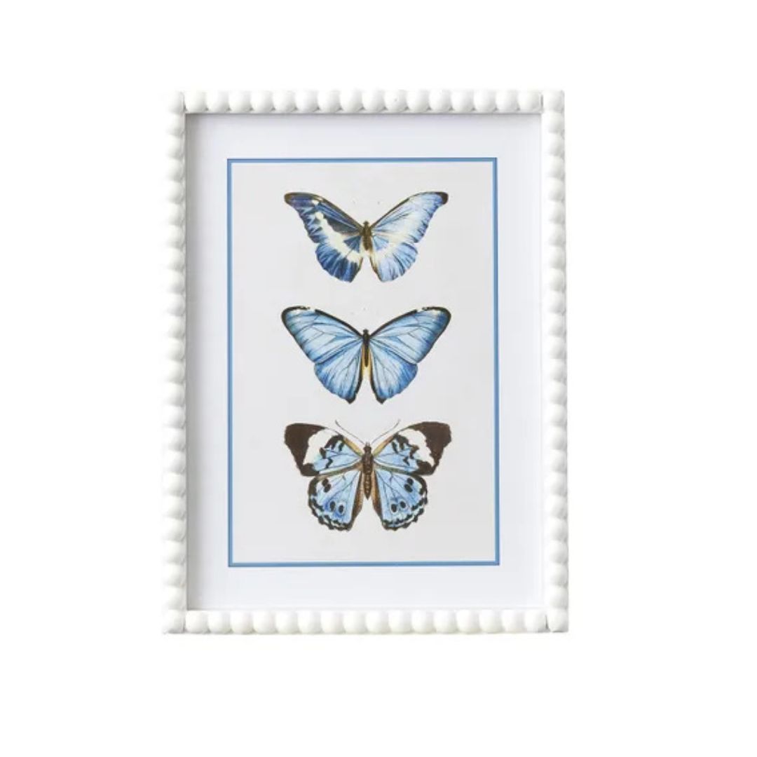 Bellamy Framed Glass Print - Blue