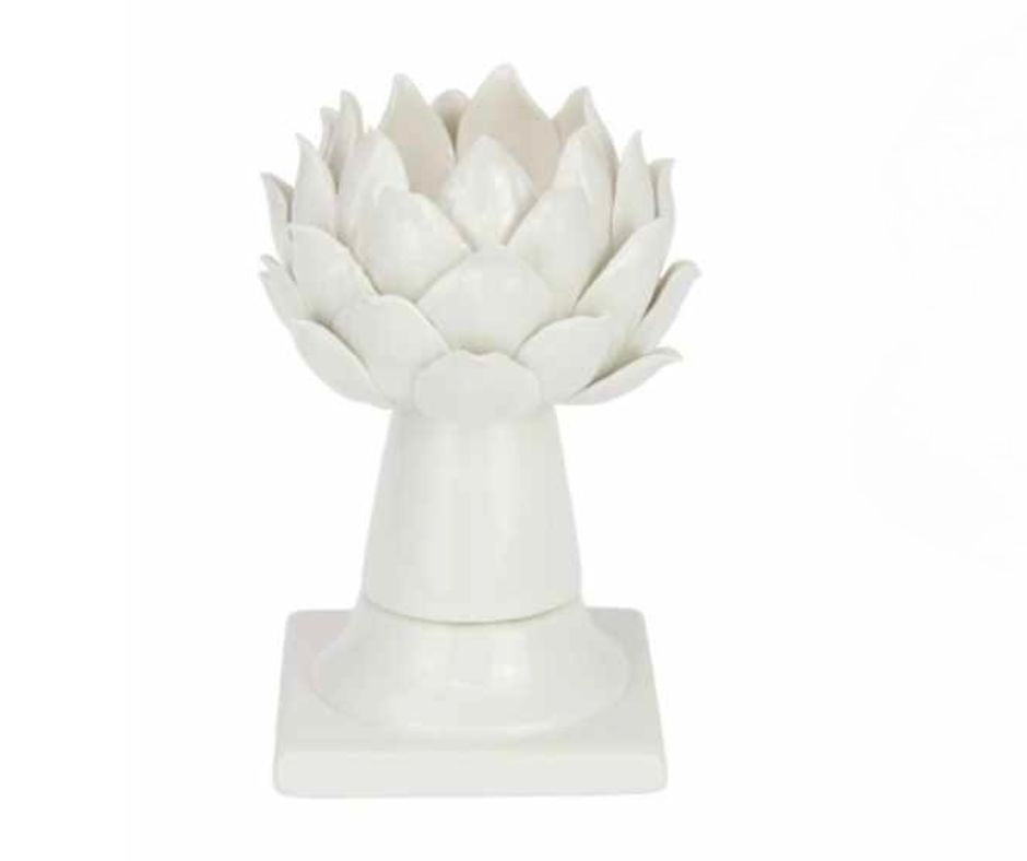 White Lotus Tealight Holder