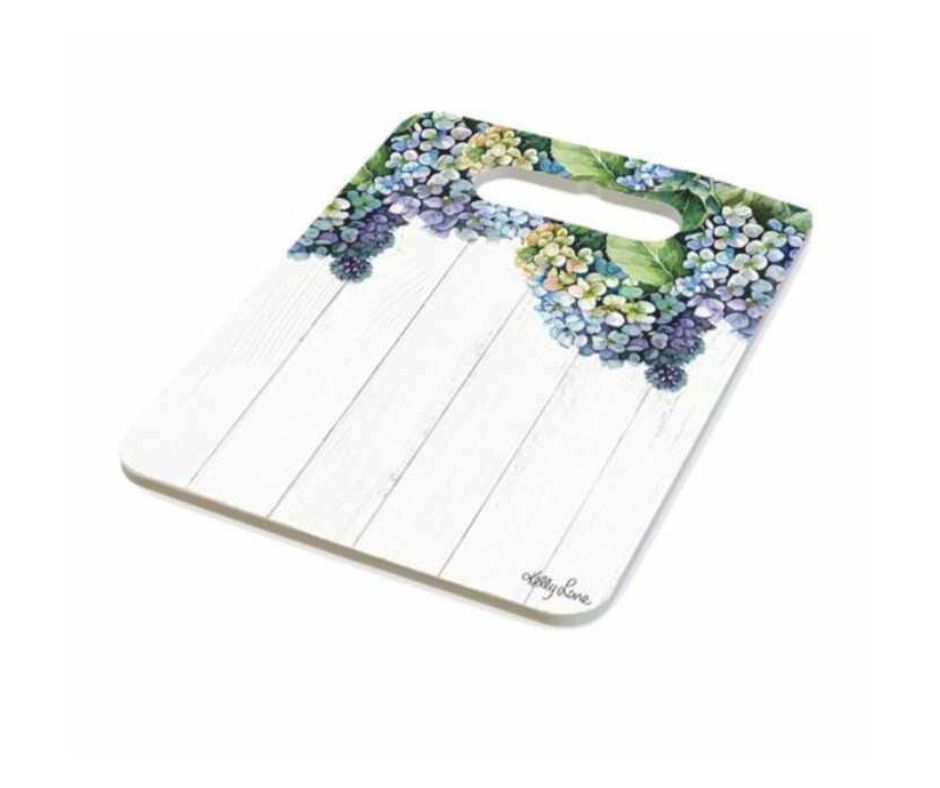 Kelly Lane Hydrangea Ceramic Grazing Plate - White