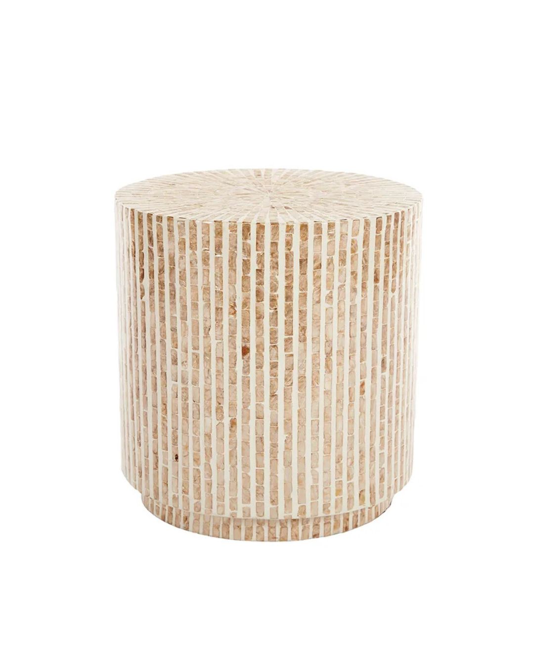 Nassau Inlay Stool 38x40cm Natural