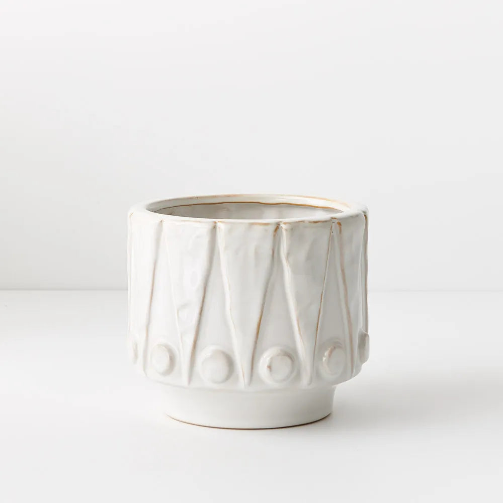 Small White Jadelo Pot
