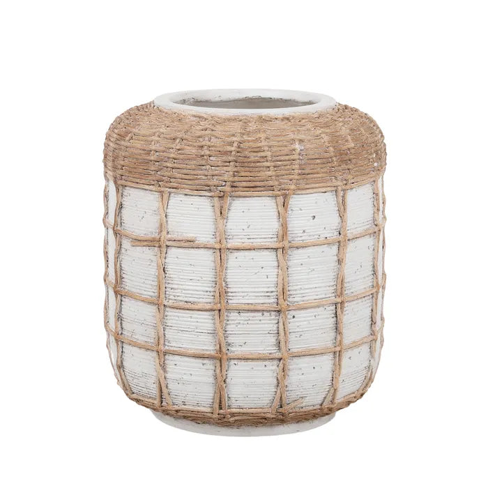 Castiel Composite Vase Nat/White
