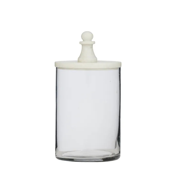 Talia Marble & Glass Jar Small