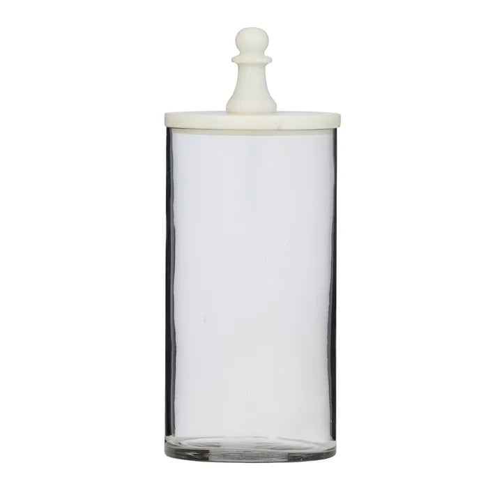 Talia Marble & Glass Jar Medium