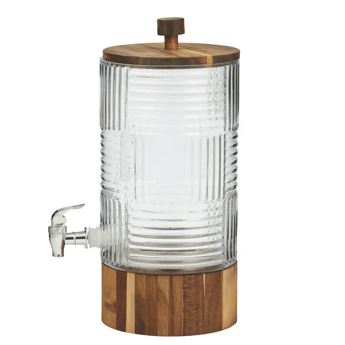 Bosco Glass & Wood Drink Dispenser 6L