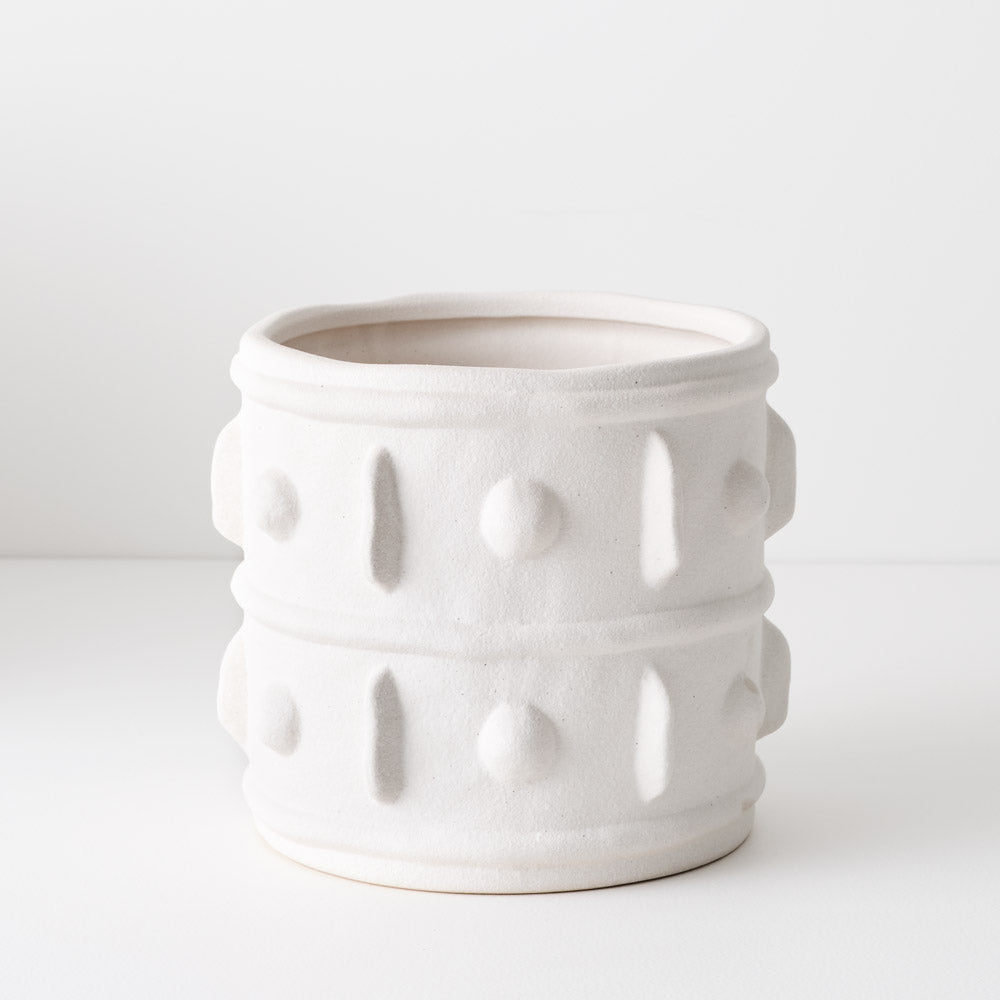 Lennon Planter Pot In Winter White