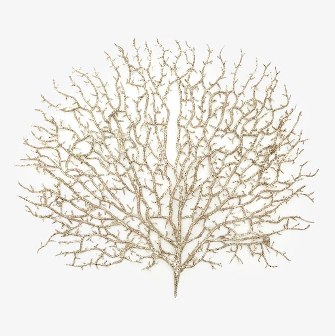 Artificial Sea Fan Coral Plant - Gold