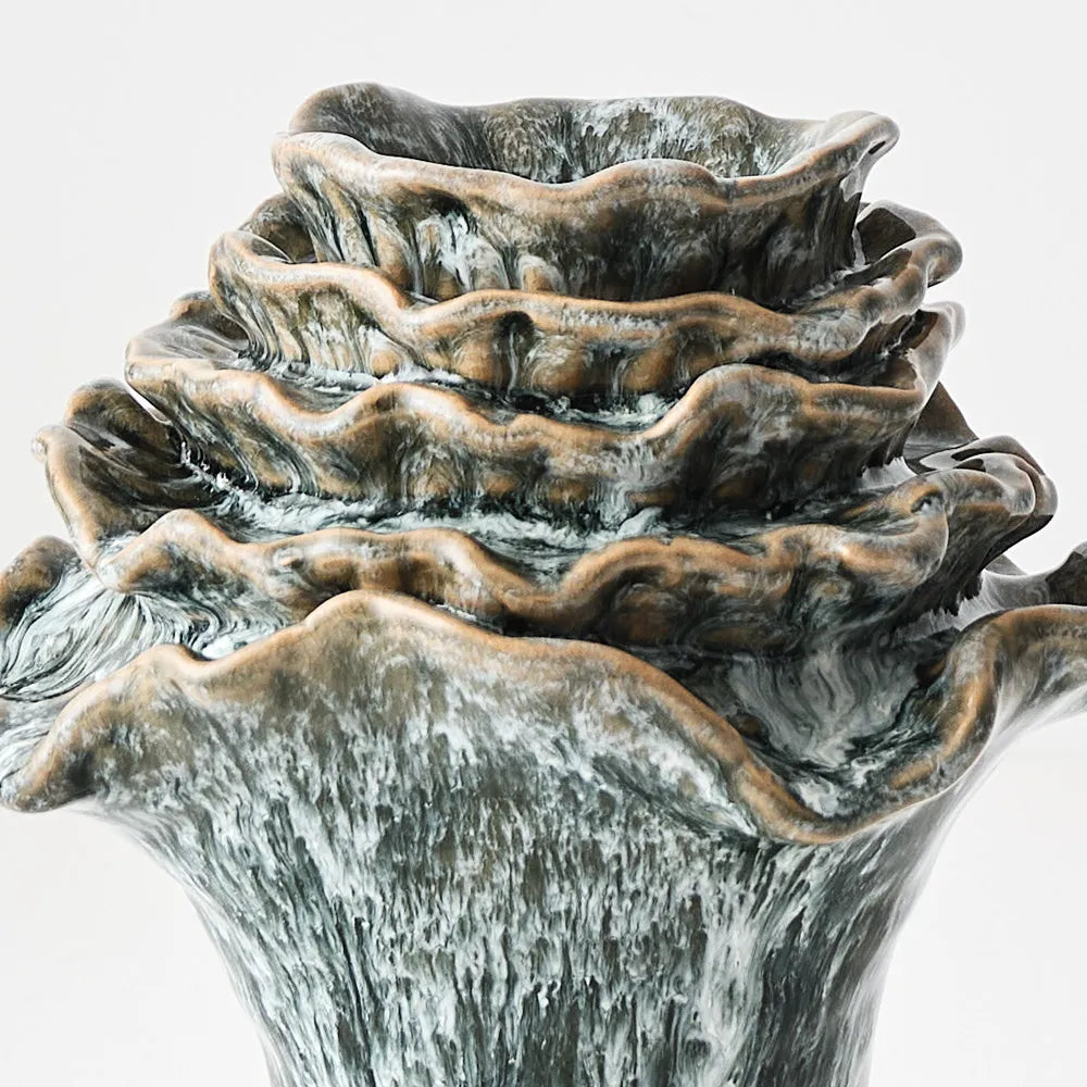 In Full Bloom Statement Vase - Seafoam