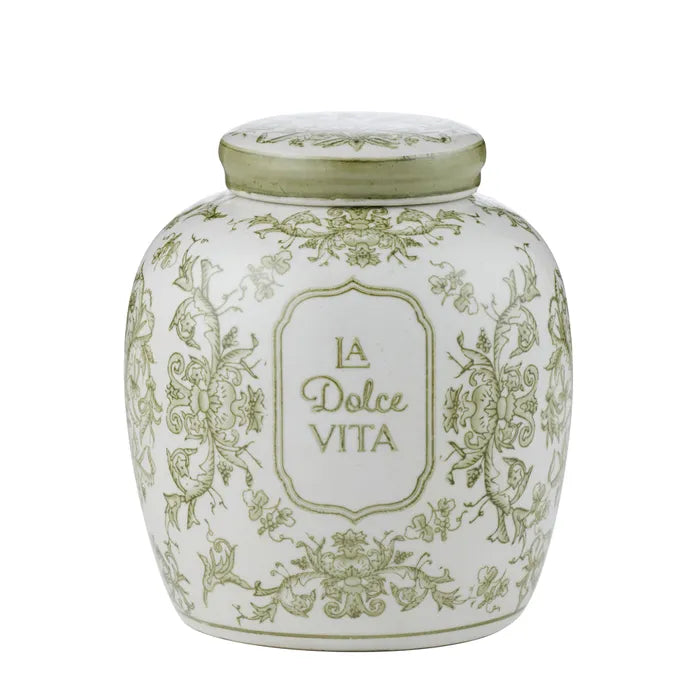 Dolce Vita Ceramic Decorative Jar