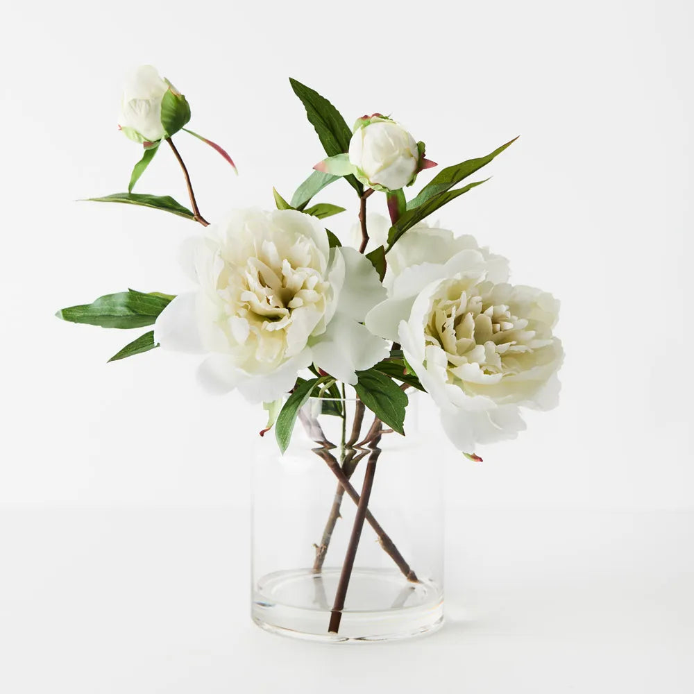 White Peony Mix In Vase