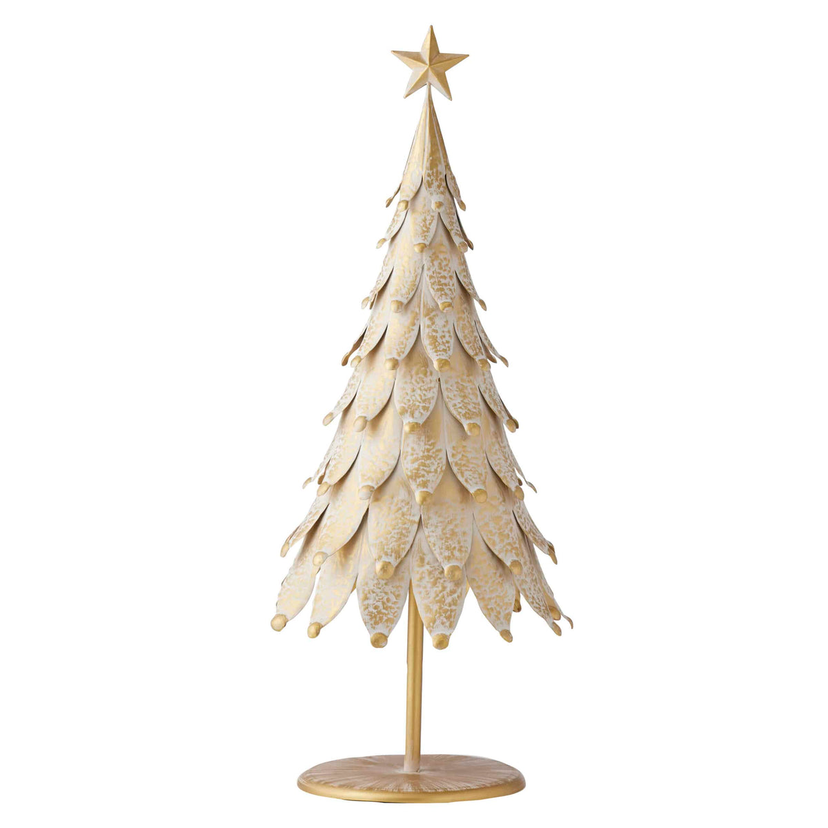 Tall Gold Pressed Metal Christmas Tree