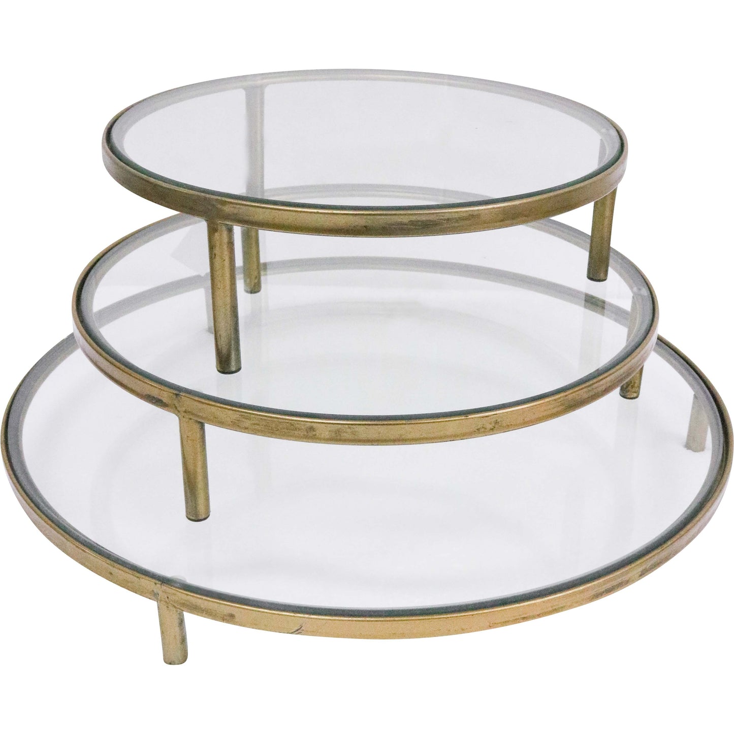 Set of 3 Nova Gold Riser Display Trays