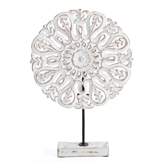 Handcrafted Contemporary Mandala Plaque on Base