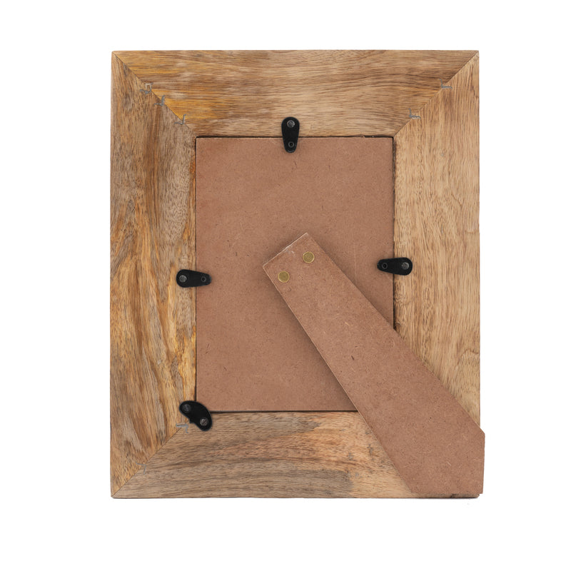 Handcrafted 5×7″ Mango Wood ‘Diamond Flower’ Photo Frame