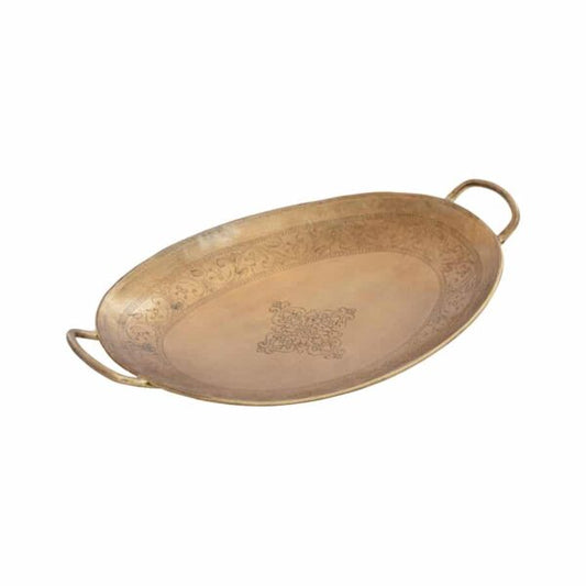 Guilded Gold Handcrafted Oval Tray