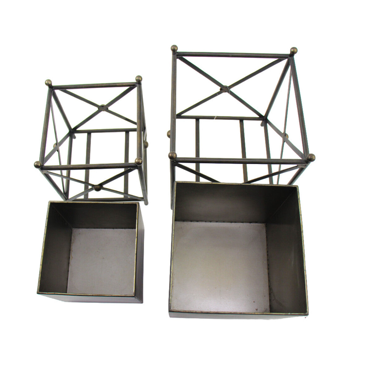 Hudson Bronze Duo Set Planter Boxes