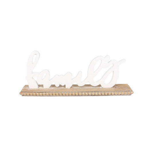 Beaded Family Script Sign