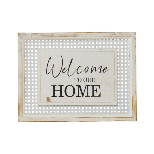 Hamptons Rustic Welcome Home Wall Sign