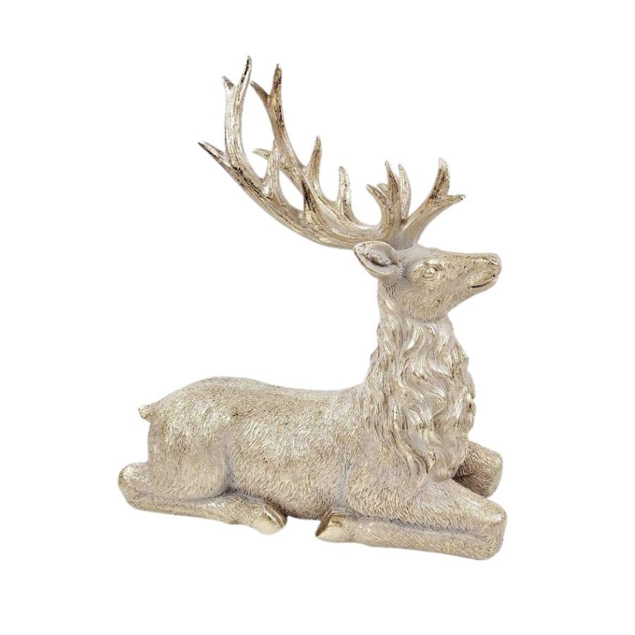 Grand Gold Sitting Deer