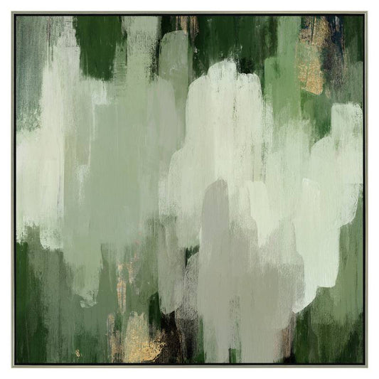 Green Hues Abstract Framed Artwork