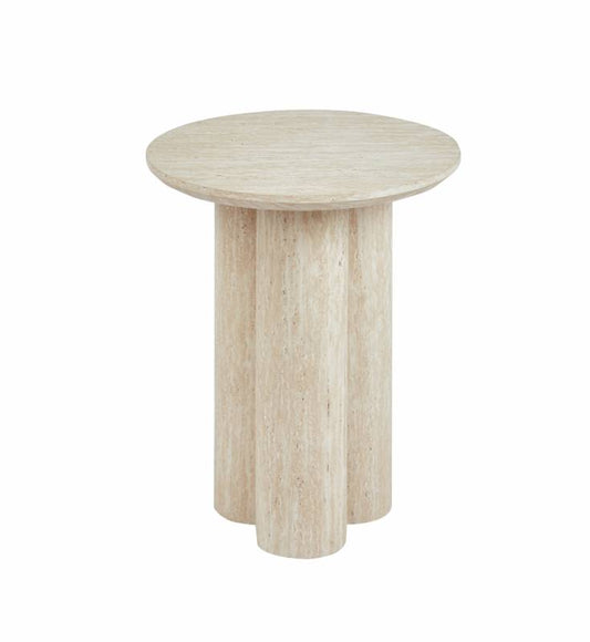 Mietta Travertine Side Table