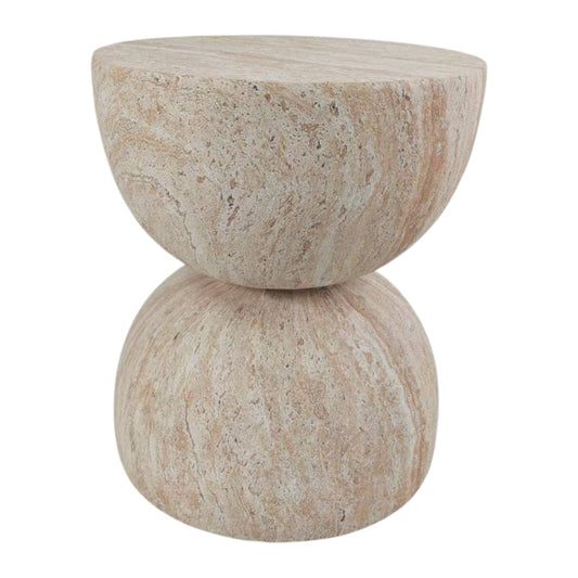Liora Travertine Side Table