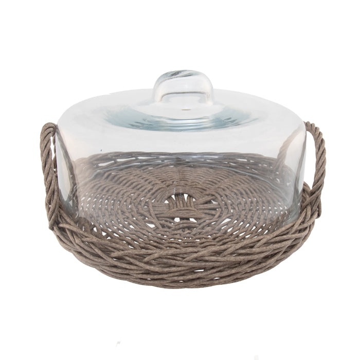Woven Rattania Cloche - Large