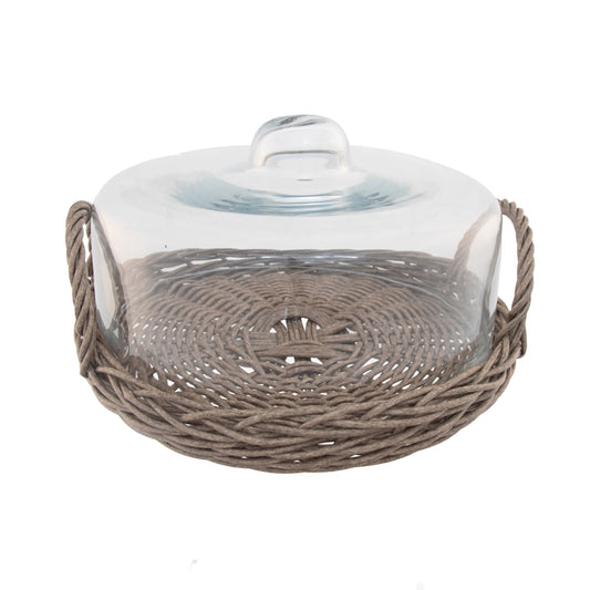Woven Rattania Cloche - Large