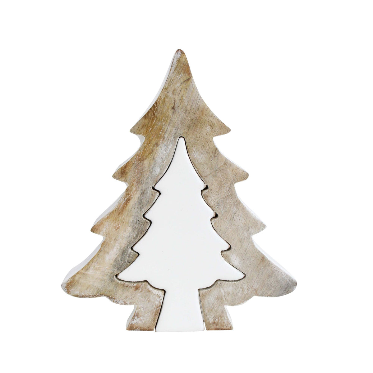 Mango Wood Dual White Natural Tree