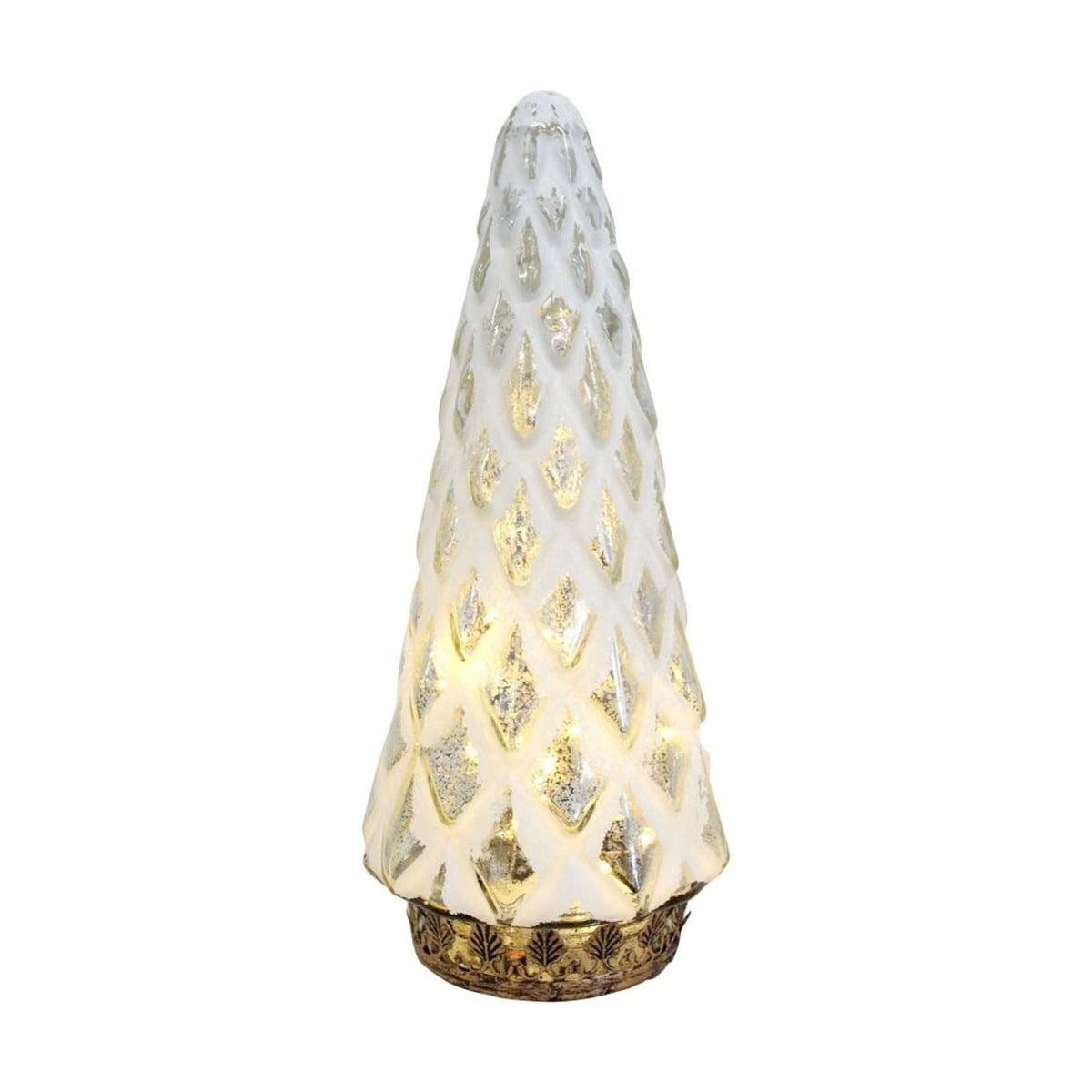 Lantern Led Pine Tree White