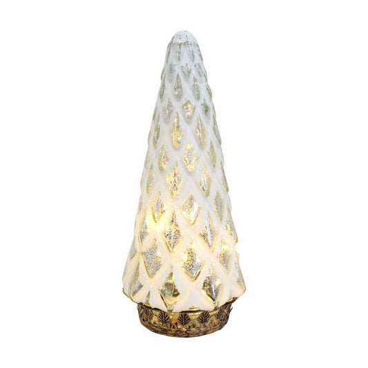 Lantern Led Pine Tree White