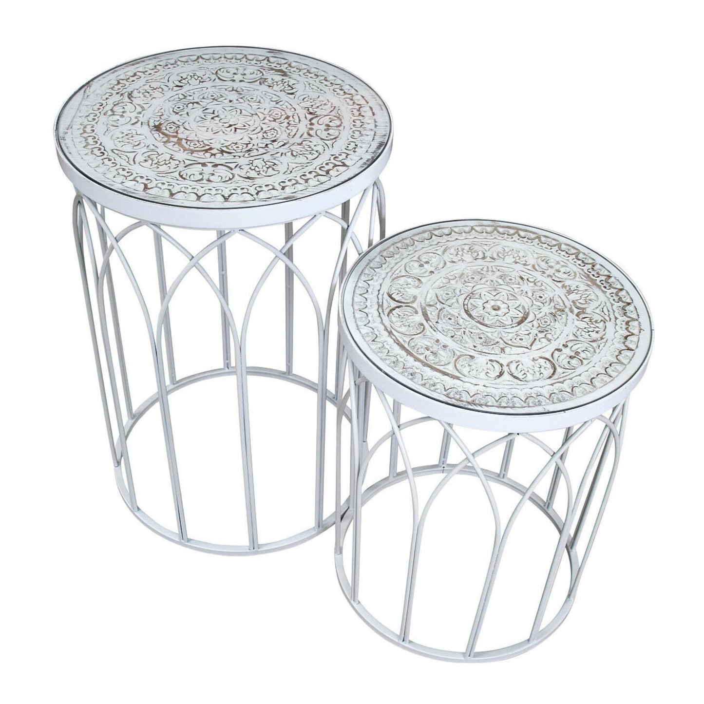 Luna Carved Nesting Tables