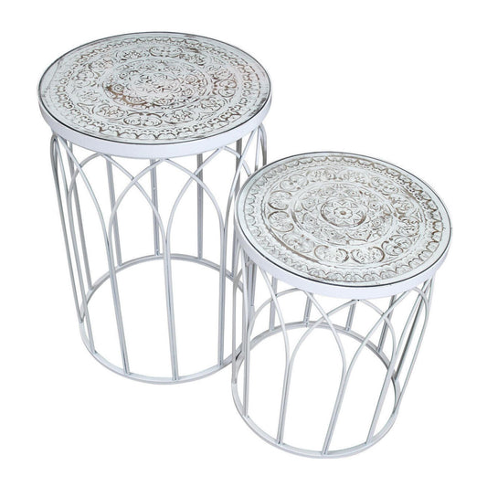 Luna Carved Nesting Tables