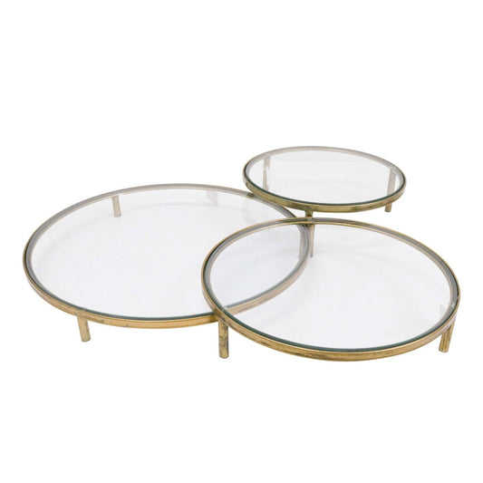Set of 3 Nova Gold Riser Display Trays