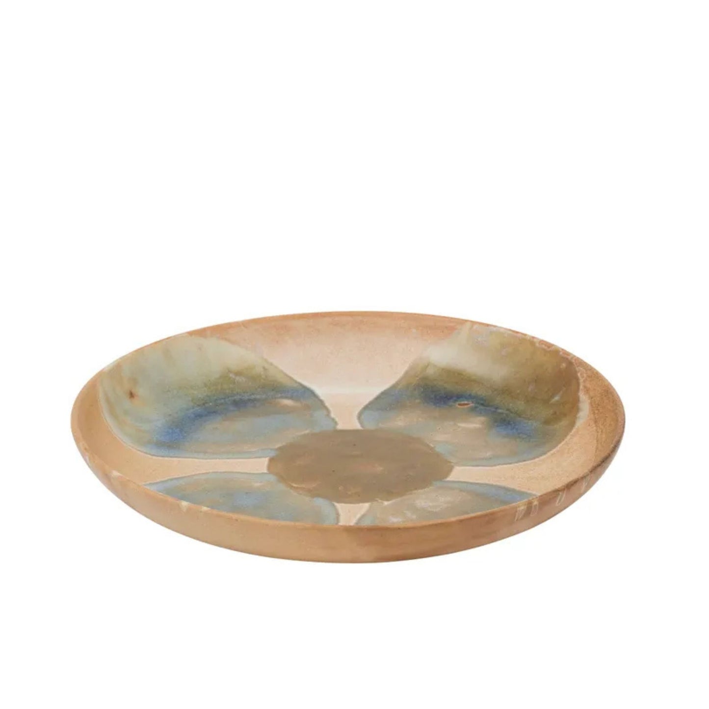 Delilah Cer Platter Blue/Olive